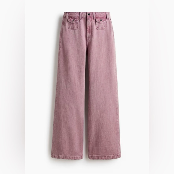 H&M Denim - Pink Wide-Leg Women Jeans